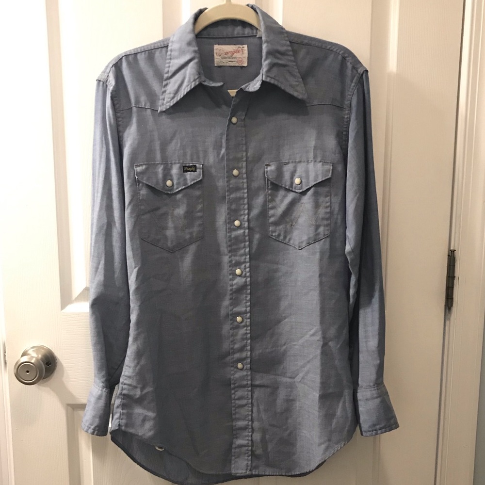 Vintage Wrangler Sanforized Pearl Snap Shirt